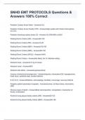 SNHD EMT PROTOCOLS Questions & Answers 100&percnt; Correct