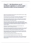 Class F &ndash; GA &lpar;Questions out of handbook&period; Sections&colon; 2&comma; 3 & 5&rpar; Latest Questions With Correct Answers&excl;&excl;