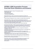 GFEBS L250E Acquisition Process Overview Exam Questions and Answers 2024