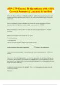 ATP-CTP Exam &vert; 80 Questions with 100&percnt; Correct Answers &vert; Updated & Verified