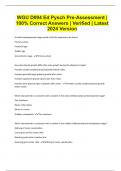 WGU D094 Ed Pysch Pre-Assessment | 100% Correct Answers | Verified | Latest 2024 Version