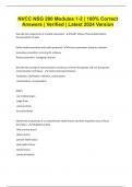 NVCC NSG 200 Modules 1-2 &vert; 100&percnt; Correct Answers &vert; Verified &vert; Latest 2024 Version