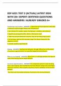 EDF 6221 TEST 2 (ACTUAL) LATEST 2024  WITH 20+ EXPERT CERTIFIED QUESTIONS AND ANSWERS I ALREADY GRADED A+ 