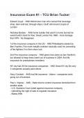 Insurance Exam &num;1 - TCU Brian Tucker Questions and Answers Latest 2024&sol;2025&lpar; A&plus; GRADED 100&percnt; VERIFIED&rpar;&period;