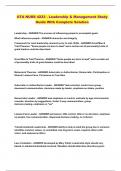 Exam &lpar;elaborations&rpar; UTA NURS 4223 - Leadership & Management  