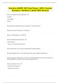 Hondros NURS 195 Final Exam &vert; 100&percnt; Correct Answers &vert; Verified &vert; Latest 2024 Version