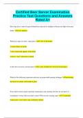 Certified Beer Server Examination Practice Test Questions and Answers Rated A&plus;