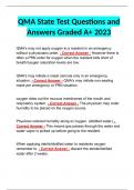 QMA State Test Questions and Answers Graded A+ 2023