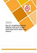 RN ATI COMPREHENSIVE  PREDICTOR EXIT EXAM  2023-2024 WITH NGN Final  Version 