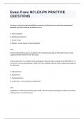 Exam Cram NCLEX-PN PRACTICE  Question And Correct Answers&period;
