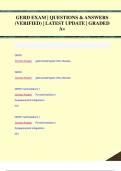 GERD EXAM &vert; QUESTIONS & ANSWERS  &lpar;VERIFIED&rpar; &vert; LATEST UPDATE &vert; GRADED  A&plus;