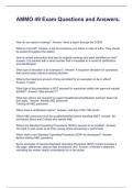 AMMO 49 Exam Questions and Answers