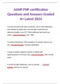 AANP FNP certification Questions and Answers Graded A+ Latest 2024