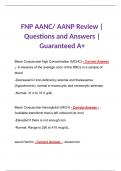 FNP AANC/ AANP Review | Questions and Answers | Guaranteed A+