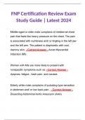 FNP Certification Review Exam Study Guide | Latest 2024