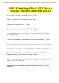 NUR 185 Med-Surg II Final &vert; 100&percnt; Correct Answers &vert; Verified &vert; Latest 2024 Version