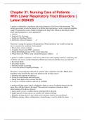 Chapter 31. Nursing Care of Patients With Lower Respiratory Tract Disorders | Latest 2024/25