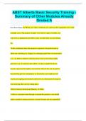 ABST Alberta Basic Security Training - Summary of Other Modules Already  Graded A