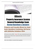 Property and Casualty Exam- Illinois Laws Exam Bundle. 