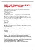 NURS 4140&colon; Child Health exam 2 &vert; With complete solution &vert; 2024&sol;25