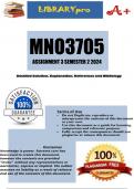 MNO3705 Assignment 3 &lpar;COMPLETE ANSWERS&rpar; Semester 2 2024