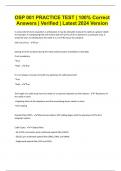 OSP 001 PRACTICE TEST &vert; 100&percnt; Correct Answers &vert; Verified &vert; Latest 2024 Version