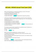 NR 546 &sol; NR546 Final Exam 2023 &lpar;Accurate Answers Graded A&rpar;