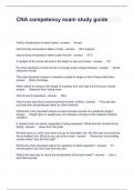 CNA competency exam study guide Questions and Answers Graded A+