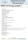 BIOD 121 Portage module 4 questions with all the correct answer