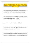 Project Manager &lpar;Quality and Safety&rpar; Study Guide with 100&percnt; Correct Answers &vert; Verified &vert; Latest Update 2024&vert; Rated A&plus;