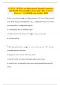 NCLEX LPN Review Questions Cultural Awareness and Health Practices Questions with 100&percnt; Correct Answers &vert; Verified &vert; Latest Update 2024