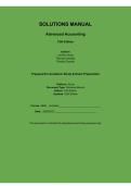 Advanced Accounting &lpar;15th Edition&rpar; &ndash; SOLUTIONS MANUAL Advanced Accounting 15th Edition Authors Joe Ben Hoyle Thomas Schaefer Timothy Doupnik Prepared for Academic Study 
