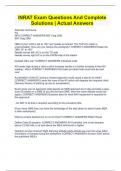 INRAT Exam Questions And Complete Solutions &vert; Actual Answers