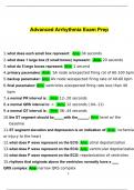Advanced Arrhythmia Exam Prep &vert; 100&percnt; Correct Answers &vert; Verified &vert; Latest 2024 Version