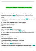 Texas Class D Water Distribution Study Guide &vert; 100&percnt; Correct Answers &vert; Verified &vert; Latest 2024 Version