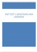 ERP Test 1 Questions and Answers