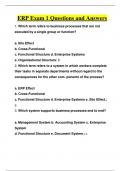 ERP Exam 1 Questions and Answers