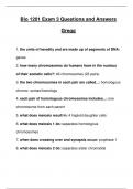 Bio 1201 Exam 3 Questions and Answers Gregg