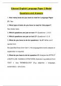 Edexcel English Language Paper 2 Model Questions and Answers