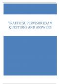 Traffic Supervisor Exam Questions and Answers