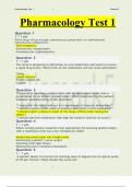 Pharmacology Exam  1   Correct Questions And Answers  Latest 2023 &sol; 2024