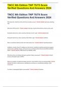 TNCC 9th Edition TNP 75&sol;75 Score Verified Questions And Answers 2024
