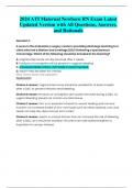 2024 ATI Maternal Newborn RN Exam Latest  Updated Version with All Questions&comma; Answers&comma;  and Rationale
