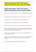 TNCC 9th Edition TNP 75/75 Score Verified Questions And Answers 2024