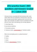 ATLS practice Exam| 200+ Questions and Verified Answers Graded A+ | Latest 2024