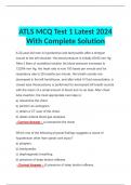 ATLS MCQ Test 1 Latest 2024 With Complete Solution