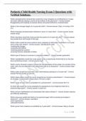 Pediatric-Child Health Nursing Exam 2 Questions with Verified Solutions&period;