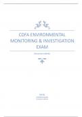 CDFA Environmental Monitoring & Investigation Exam