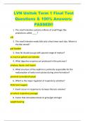 LVN Unitek Term 1 Final Test  Questions & 100% AnswersPASSED!!