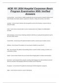 HCB 101 2024 Hospital Corpsman Basic Program Examination With Verified Answers